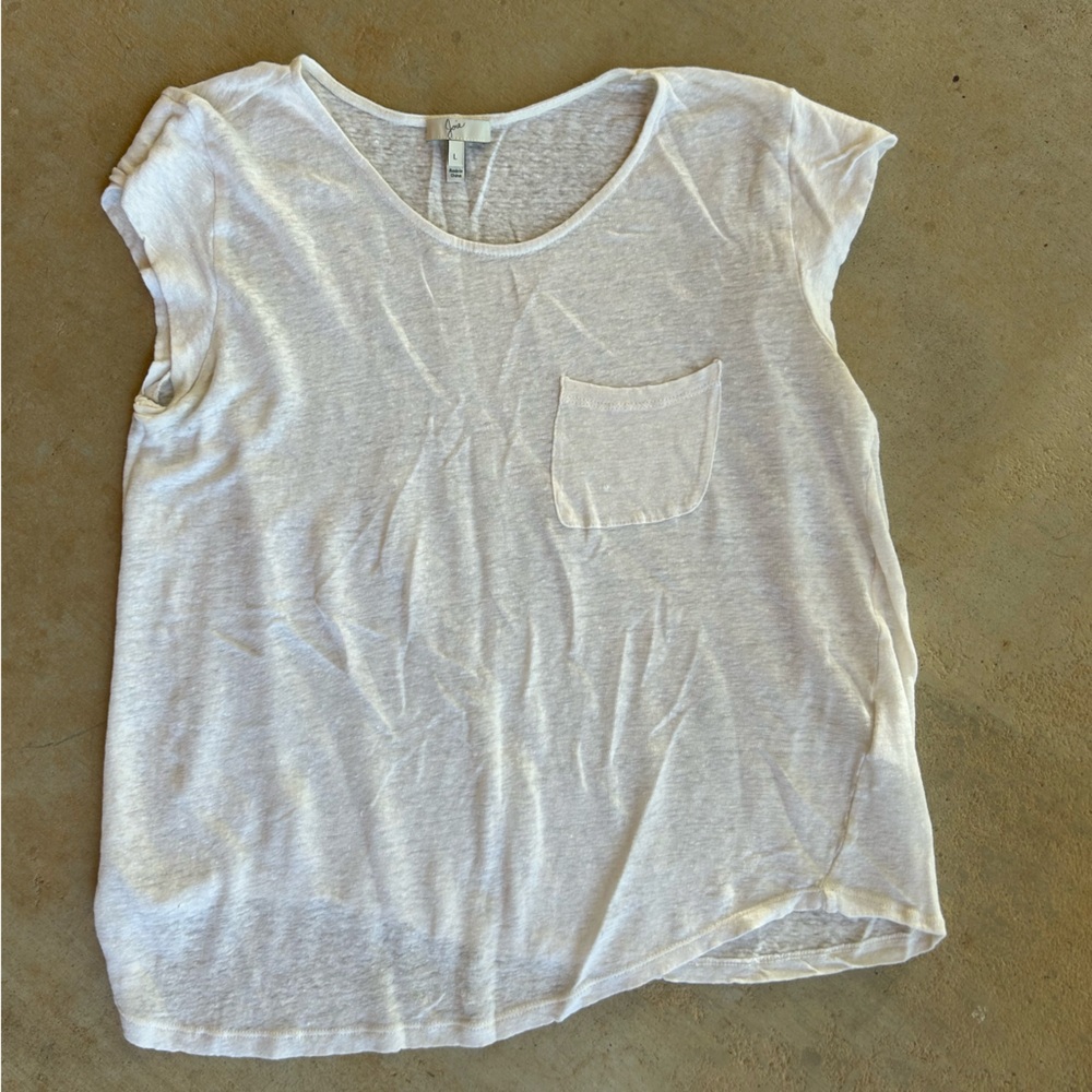 Joie White T-Shirt with Pocket